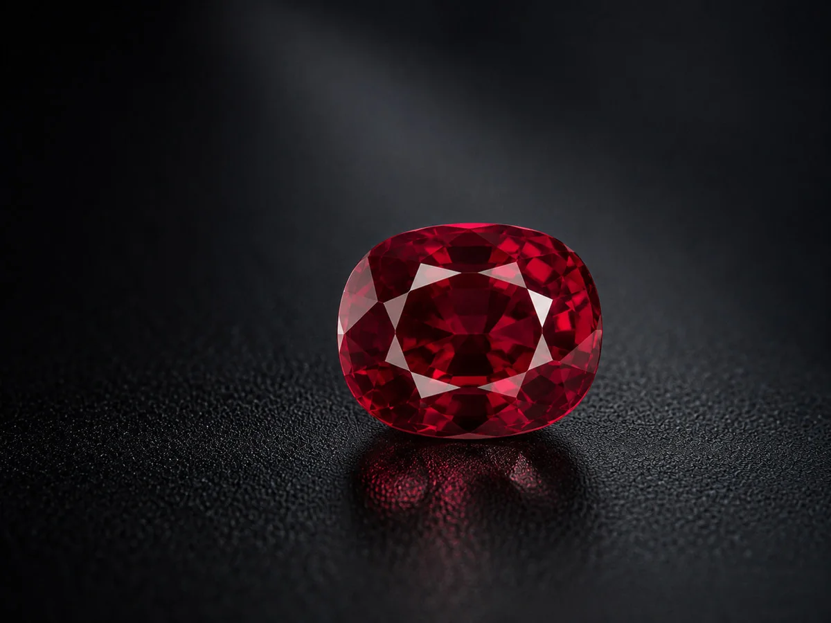 Loose lab-grown rubies