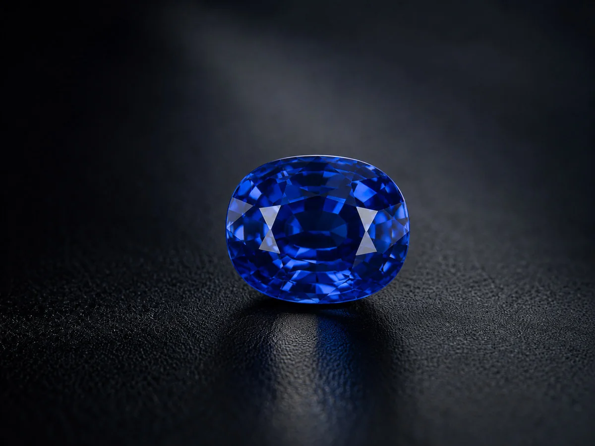 Loose lab-grown sapphires